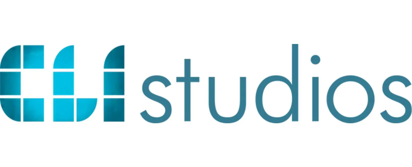 A logo of the word studio